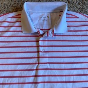 Arnold Palmer golf polo shirt pink stripes XL